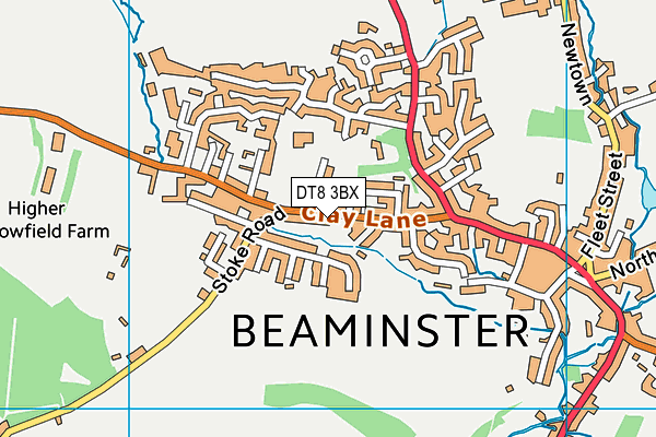 DT8 3BX map - OS VectorMap District (Ordnance Survey)