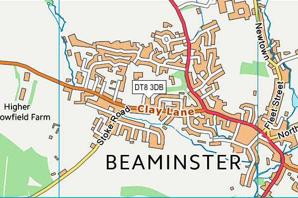 DT8 3DB map - OS VectorMap District (Ordnance Survey)