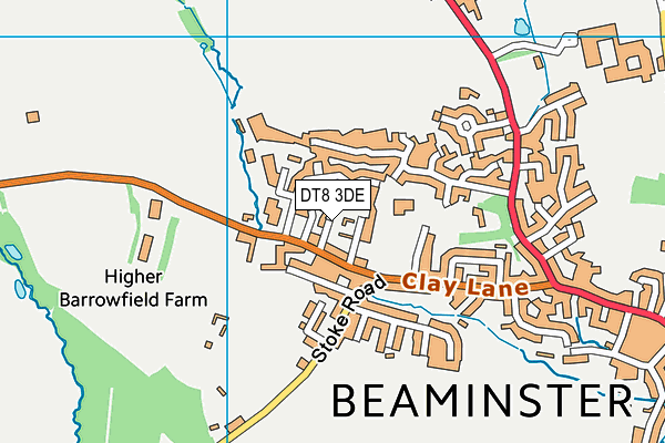 DT8 3DE map - OS VectorMap District (Ordnance Survey)