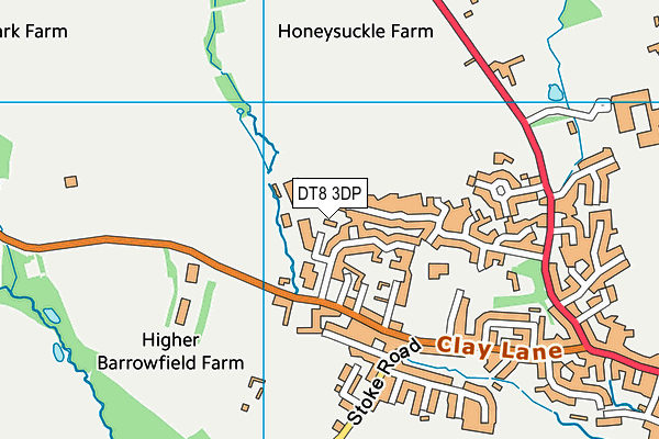 DT8 3DP map - OS VectorMap District (Ordnance Survey)