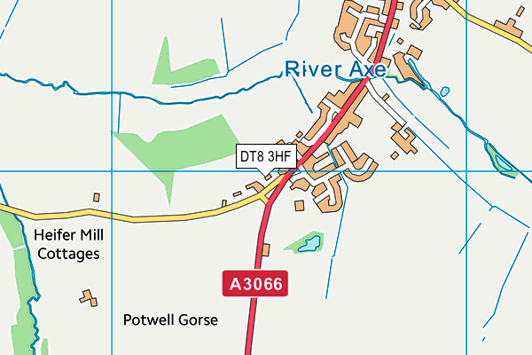 DT8 3HF map - OS VectorMap District (Ordnance Survey)