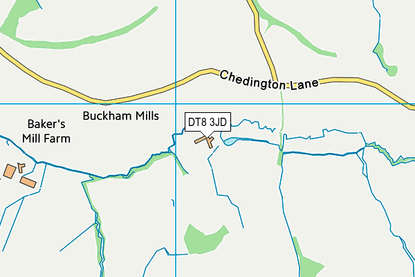DT8 3JD map - OS VectorMap District (Ordnance Survey)
