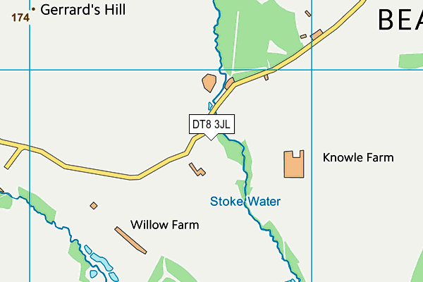 DT8 3JL map - OS VectorMap District (Ordnance Survey)