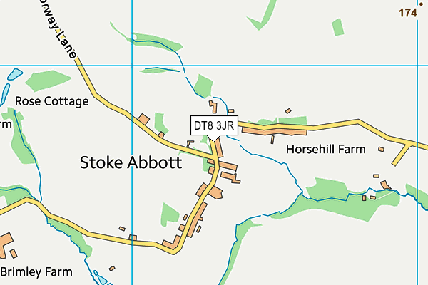 DT8 3JR map - OS VectorMap District (Ordnance Survey)