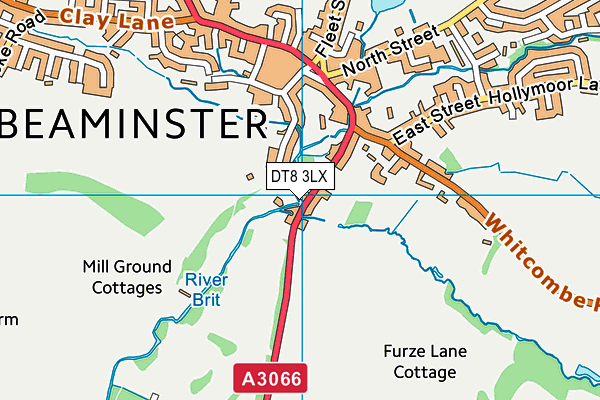 DT8 3LX map - OS VectorMap District (Ordnance Survey)