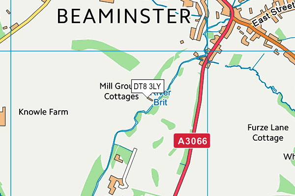 DT8 3LY map - OS VectorMap District (Ordnance Survey)