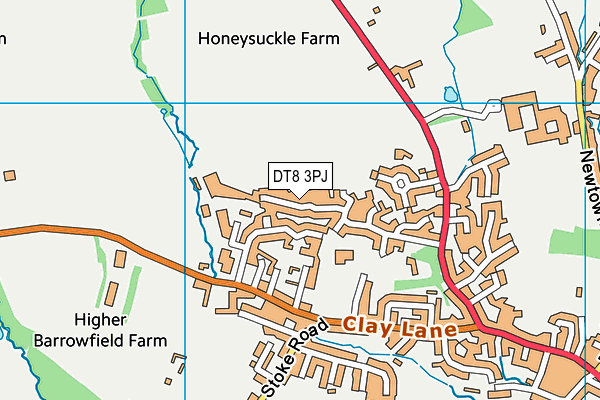 DT8 3PJ map - OS VectorMap District (Ordnance Survey)