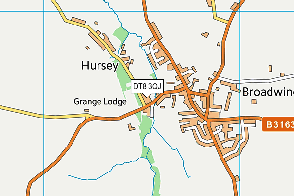 DT8 3QJ map - OS VectorMap District (Ordnance Survey)