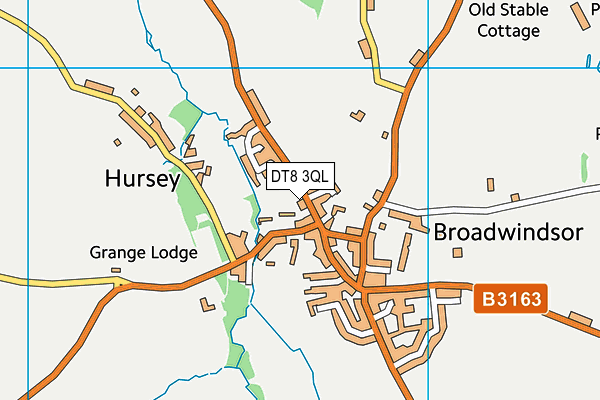 Broadwindsor Church of England Voluntary Controlled Primary School map (DT8 3QL) - OS VectorMap District (Ordnance Survey)