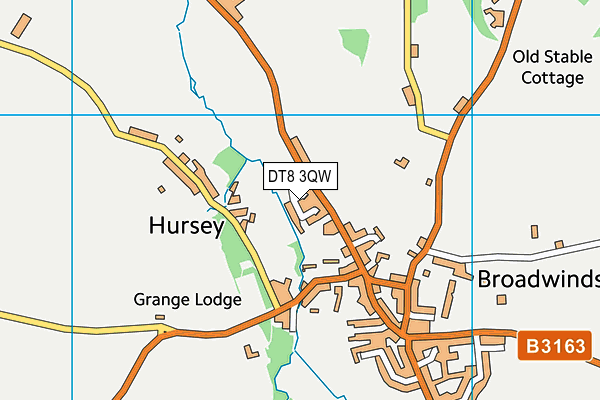 DT8 3QW map - OS VectorMap District (Ordnance Survey)