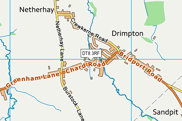 DT8 3RF map - OS VectorMap District (Ordnance Survey)