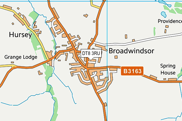 DT8 3RU map - OS VectorMap District (Ordnance Survey)