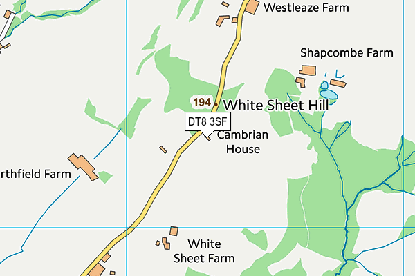 DT8 3SF map - OS VectorMap District (Ordnance Survey)