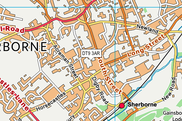 DT9 3AR map - OS VectorMap District (Ordnance Survey)