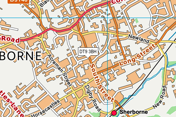 DT9 3BH map - OS VectorMap District (Ordnance Survey)