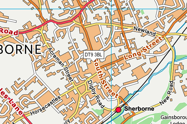 DT9 3BL map - OS VectorMap District (Ordnance Survey)