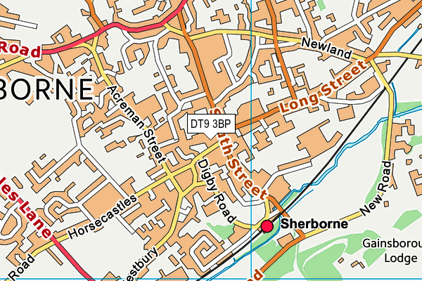 DT9 3BP map - OS VectorMap District (Ordnance Survey)