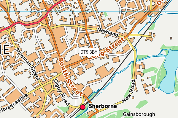 DT9 3BY map - OS VectorMap District (Ordnance Survey)