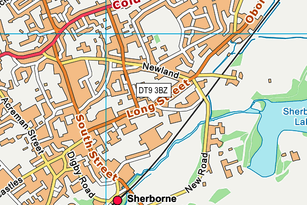 DT9 3BZ map - OS VectorMap District (Ordnance Survey)