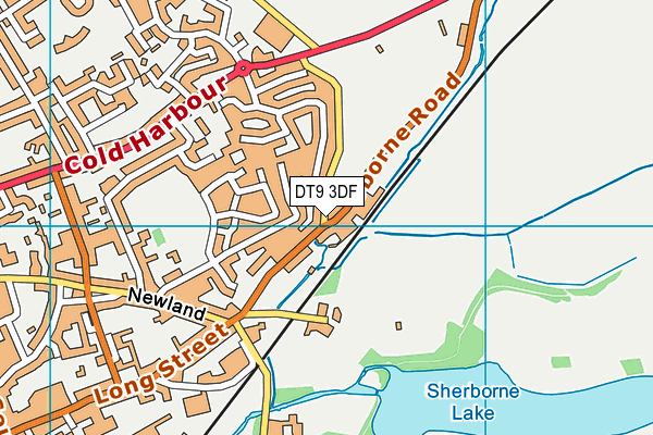 DT9 3DF map - OS VectorMap District (Ordnance Survey)