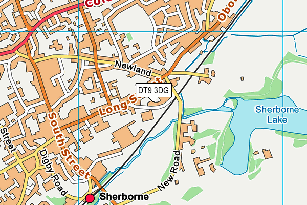 DT9 3DG map - OS VectorMap District (Ordnance Survey)