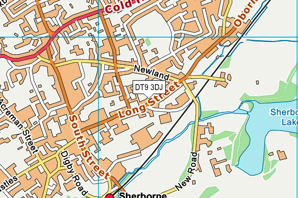 DT9 3DJ map - OS VectorMap District (Ordnance Survey)