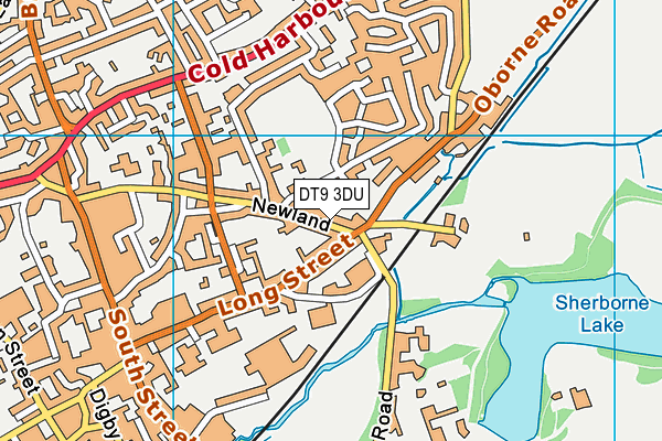 DT9 3DU map - OS VectorMap District (Ordnance Survey)