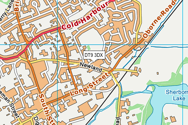 DT9 3DX map - OS VectorMap District (Ordnance Survey)