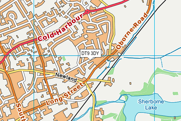 DT9 3DY map - OS VectorMap District (Ordnance Survey)