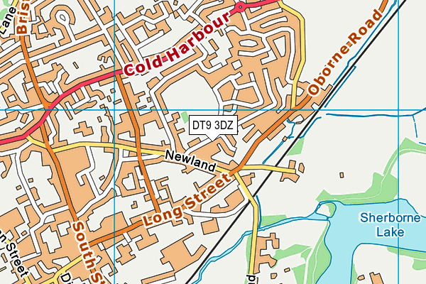 DT9 3DZ map - OS VectorMap District (Ordnance Survey)