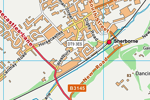 DT9 3ES map - OS VectorMap District (Ordnance Survey)