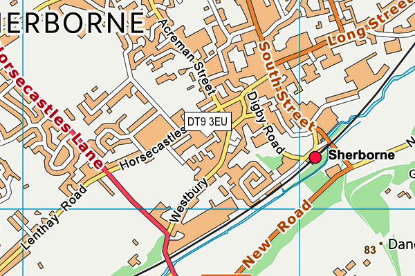 DT9 3EU map - OS VectorMap District (Ordnance Survey)