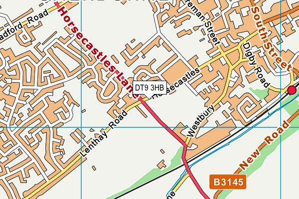 DT9 3HB map - OS VectorMap District (Ordnance Survey)