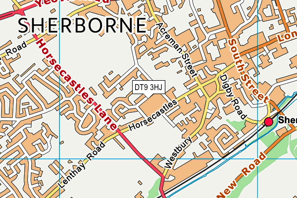 DT9 3HJ map - OS VectorMap District (Ordnance Survey)