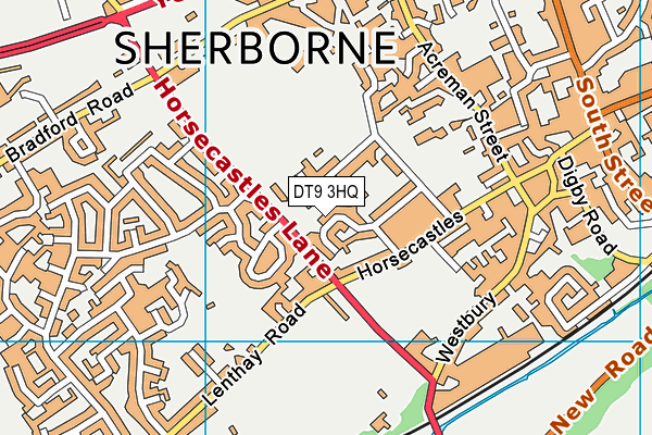 DT9 3HQ map - OS VectorMap District (Ordnance Survey)