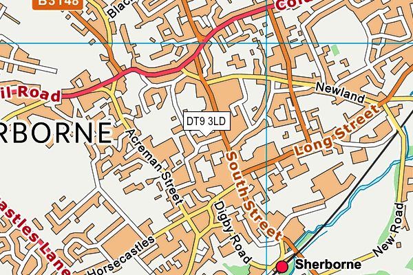 DT9 3LD map - OS VectorMap District (Ordnance Survey)