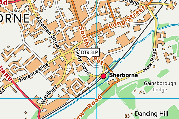 DT9 3LP map - OS VectorMap District (Ordnance Survey)