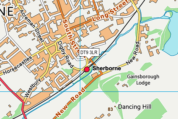 DT9 3LR map - OS VectorMap District (Ordnance Survey)