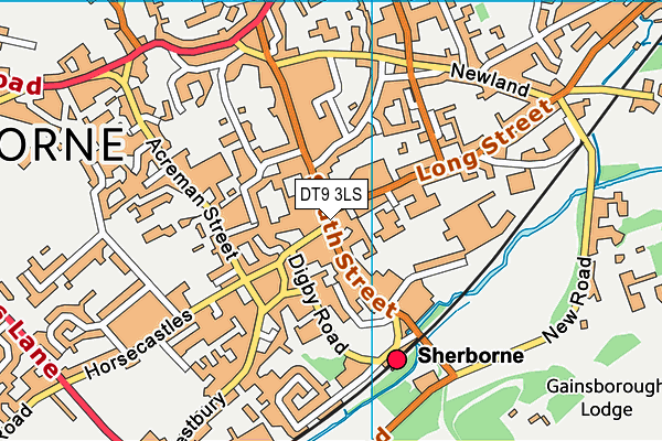 DT9 3LS map - OS VectorMap District (Ordnance Survey)