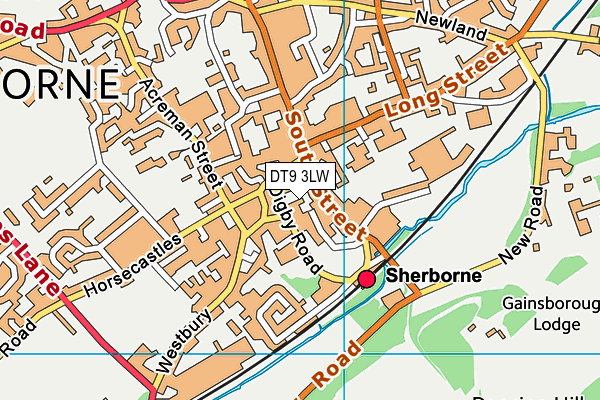 DT9 3LW map - OS VectorMap District (Ordnance Survey)