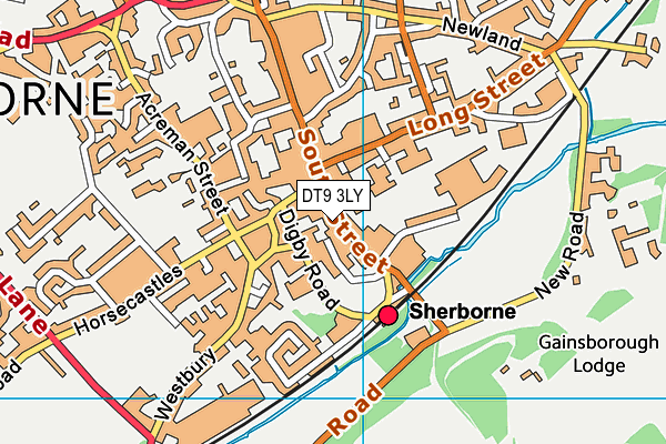 DT9 3LY map - OS VectorMap District (Ordnance Survey)