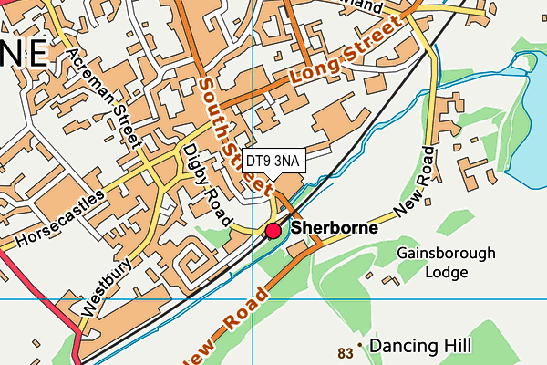 DT9 3NA map - OS VectorMap District (Ordnance Survey)