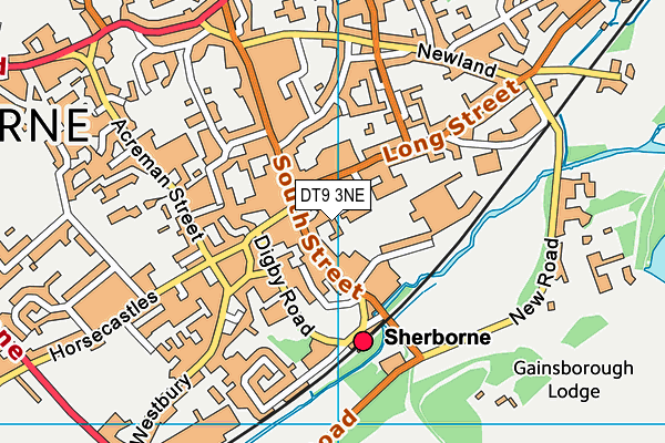 DT9 3NE map - OS VectorMap District (Ordnance Survey)