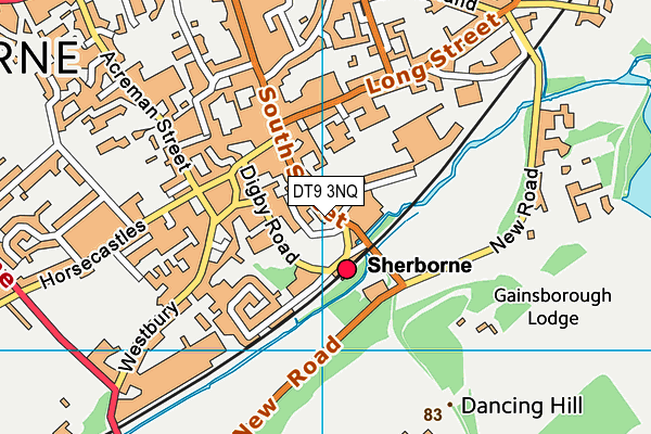 DT9 3NQ map - OS VectorMap District (Ordnance Survey)