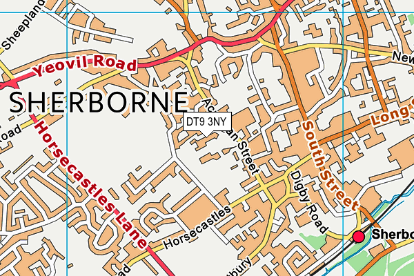 Sherborne Preparatory School map (DT9 3NY) - OS VectorMap District (Ordnance Survey)