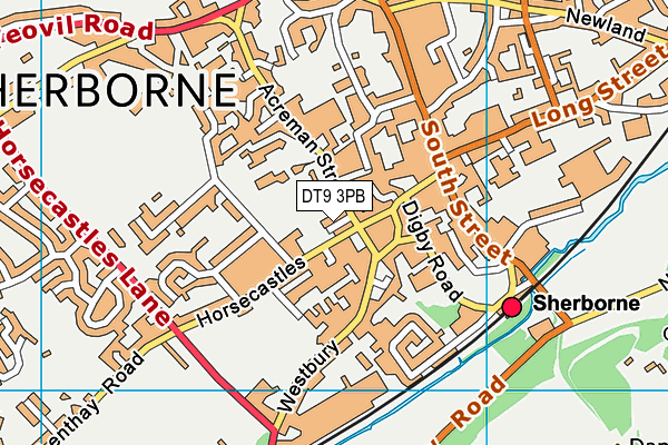 DT9 3PB map - OS VectorMap District (Ordnance Survey)