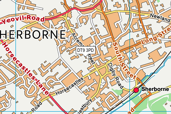 DT9 3PD map - OS VectorMap District (Ordnance Survey)