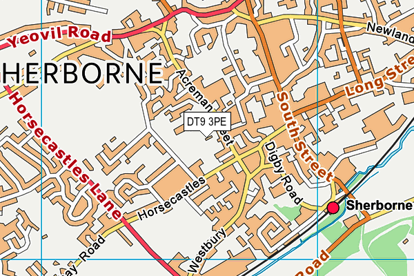 DT9 3PE map - OS VectorMap District (Ordnance Survey)