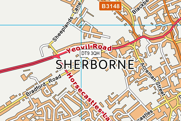 DT9 3QH map - OS VectorMap District (Ordnance Survey)