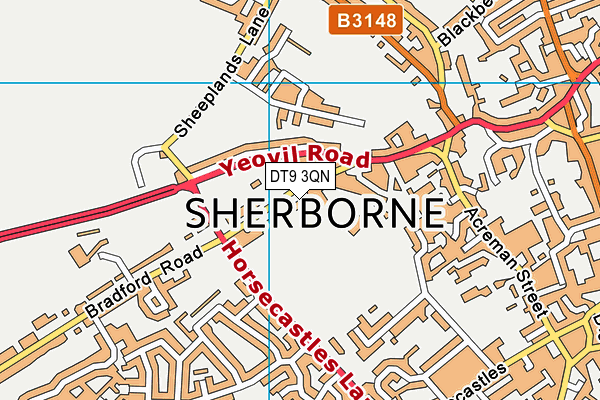 Sherborne Girls School map (DT9 3QN) - OS VectorMap District (Ordnance Survey)